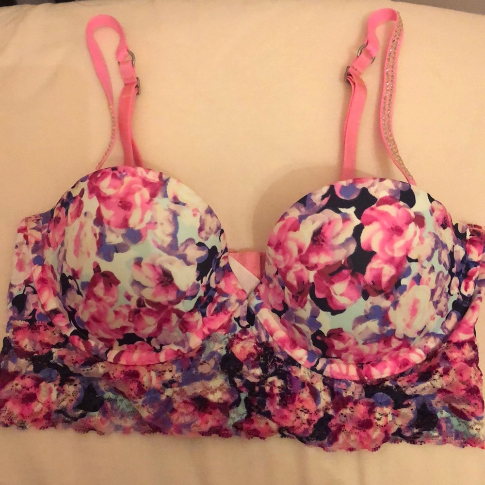 Victoria’s Secret pink floral bra/ bralettle